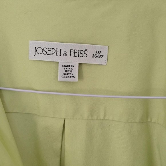 JOSEPH & FEISS, Men's Dress Shirt, 18 36/37, Green - Picture 2 of 4